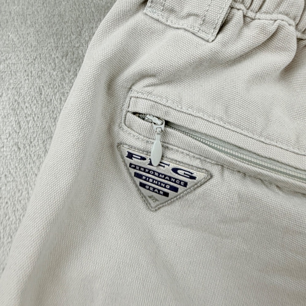 Columbia PFG Bonehead Cargo Shorts Men's Large Gray Cotton Fishing Hiking FM4012 - Picture 11 of 14